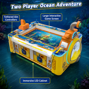 Tiefsee-Expedition 4-Spieler Ozean-Abenteuer Arcade-Automat Interaktiver Bildschirm Zielsteuerungen Japanische Münz-/Schein-Betriebene Version - Product Image 2