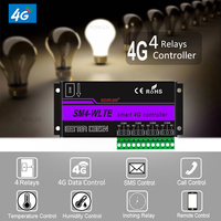 KLN-SM4-WLTE Interrupteur d'alimentation à distance 4G LTE, relais GSM, contrôleur intelligent, module 4 canaux, contrôle automatique pour pompe à eau, moteur, appareils électroménagers