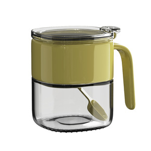 Light Luxury Glass Seasoning <b>Jar</b> Combination Set with Cover Modern Simplicity Design Sealed Kitchen Storage for Salt & MSG - Product Image 5