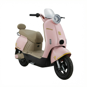 Venta Directa de Fábrica, Motocicleta Eléctrica Rosa Clásica Retro de Estilo Italiano Vintage, 60V 500W 40km/h - Product Image 2