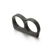 Anillos de Dos Dedos para Hombre, Resistentes al Agua y al Deslustre, Chapados en Oro PVD de 14k y 18k, Anillo Doble de Acero Inoxidable 316L para Hombre