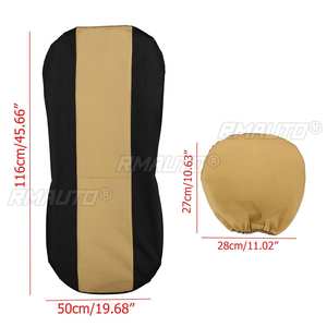 Housses de siège avant de voiture 2 places avec ceinture de sécurité intégrée, housse de siège en cuir PU pour Ford F-150 2004-2008 - Product Image 4