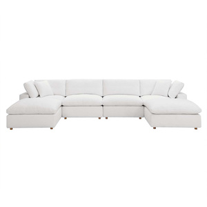 Canapé modulaire bon marché canapé-lit personnalisable en tissu nuage toute combinaison de meubles de salon sectionnels en forme de U au design moderne - Product Image 1