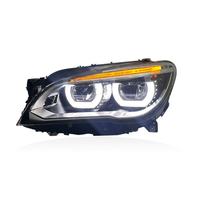Ensemble de phares LED pour Série 7 F01 F02 2009-2015, double lentille Angel Eyes, clignotant gauche et droit, paire 12V, neuf 50W