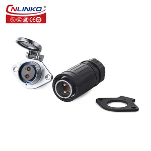 Cnlinko IP67 Waterdichte M20 2 Pin Butt Plug Hoogspanning 2 Pin Elektrische Connector