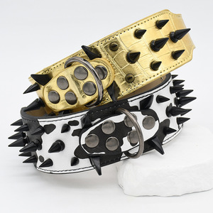 Collar <span class=keywords><strong>de</strong></span> Perro con Púas para Razas Potentes, Collar Antimordiscos con Púas <span class=keywords><strong>de</strong></span> Diente <span class=keywords><strong>de</strong></span> Lobo con Patrón <span class=keywords><strong>de</strong></span> Cocodrilo, Apto para <span class=keywords><strong>Cane</strong></span> <span class=keywords><strong>Corso</strong></span> Neapolitan - Product Image 4