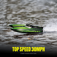 2025 Bateau RC rapide à grande vitesse pour piscines et lacs, bateaux de course LED 2.4 GHz 30 KM/H pour enfants et adultes avec batterie rechargeable