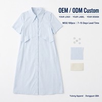 OEM ODM Faible MOQ et Réponse Rapide Robe Chemise Rayée pour Femme 1 Pièce MOQ Échantillonnage en 7 Jours Certifié BCI OCS