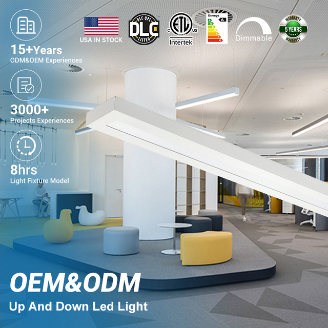 Factory Price Office Library up and Down Pendant Lighting 40w 50w SMD Led Batten High Bay Light