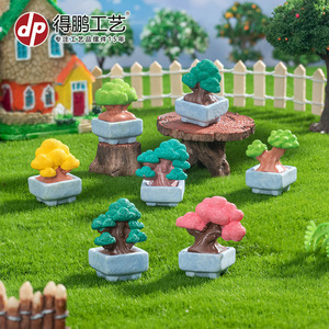 รูปปั้นสัตว์เรซิ่นขนาดเล็กพร้อมกระถางบอนไซสำหรับตกแต่งสวนใช้ได้ทั้งภายในและภายนอกอาคาร - Product Image 4