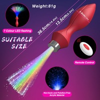 OEM - Télécommande sans fil - Plug anal lumineux avec stimulateur anal vibrant pour couples - Jouet sexuel pour adultes