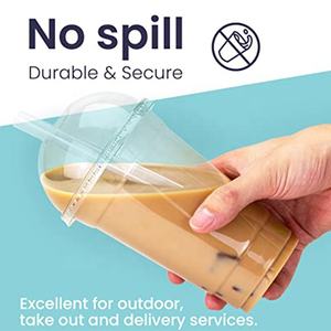 Gobelets jetables en PET recyclé à paroi simple pour boissons froides, café glacé, logo personnalisé en gros, 12/16/24 oz, 90 mm - Product Image 3