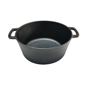 Juego <span class=keywords><strong>de</strong></span> Sartén y Olla Doble <span class=keywords><strong>de</strong></span> <span class=keywords><strong>Hierro</strong></span> <span class=keywords><strong>Fundido</strong></span> <span class=keywords><strong>de</strong></span> Alta Calidad, Precurado, con Asas <span class=keywords><strong>de</strong></span> Bucle - Product Image 2