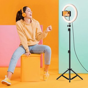 Aro de Luz LED con Soporte, Lámpara de Relleno para Video, Fotografía y Selfies, 14 Pulgadas, 18 Pulgadas, 21 Pulgadas - Product Image 4