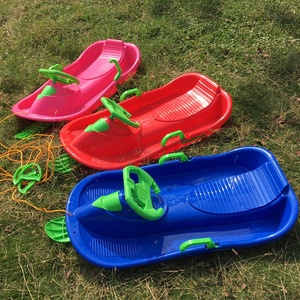 Traîneau à <span class=keywords><strong>neige</strong></span>, Durable Sprinter de descente topoggan avec lames de Ski <span class=keywords><strong>pelle</strong></span> frein au volant et cordon de serrage pour enfants - Product Image 6