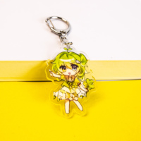 Porte-clés anti-poussière personnalisé en acrylique motif dessin animé pour interface de charge Type-C de smartphone et Kindle