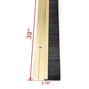 Burlete de cepillo para la parte inferior de la puerta |   Burlete Aislante Acústico y Antipolvo para Puertas de Madera y Metal - Product Image 2