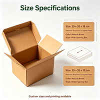 Boîte d'expédition en papier kraft grand format sur mesure, acceptant les commandes d'échantillons, logo imprimé, boîte recyclable pour l'emballage des produits