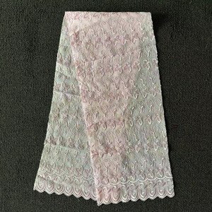 Thiết kế thanh lịch New Arrival Polyester cotton Allover thêu đầy đủ chiều rộng thêu Dubai thị trường jeddah thị trường cho Ăn mặc - Product Image 4