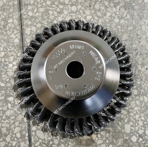 6 8 Inch Grass Weed Brush Cutter Blade Stainless Steel Wire Wheel Trimmer Head <b>Gasoline</b> Powered Black for Garden Cleaning Tool - Product Image 3