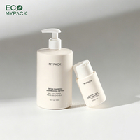 Flacon pompe ECOMYPACK HDPE 250ml 300ml 500ml, toucher doux, opaque, pour shampoing et après-shampoing, pot à crème avec couvercles.