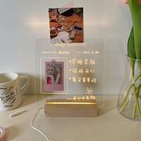 Bloc-notes lumineux transparent personnalisé Newish, LED 3D en acrylique, lampe de nuit créative pour bureau, chambre