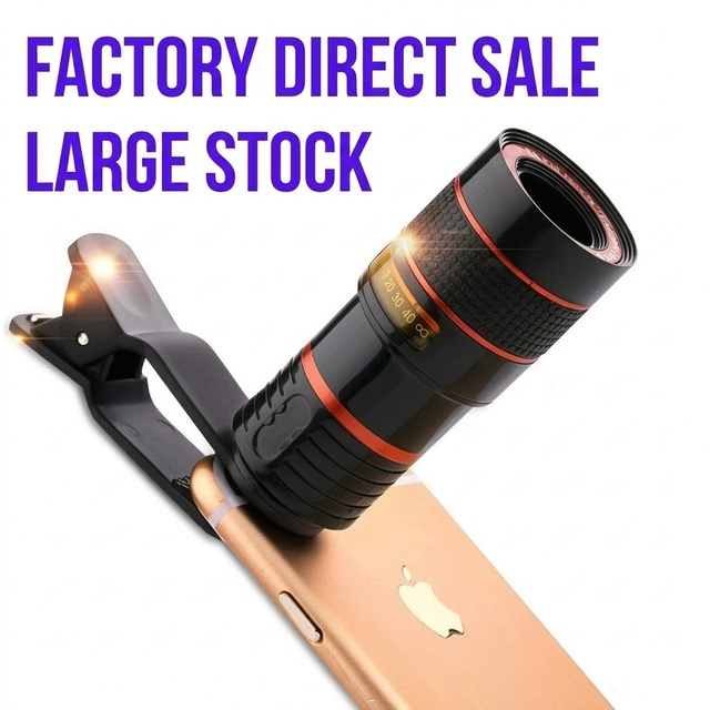 8X 12X 20X HD Mobile Phone Telescope Lens Professional Zoom Camera Lens Kit Universal Clip for iPhone Android Smartphone