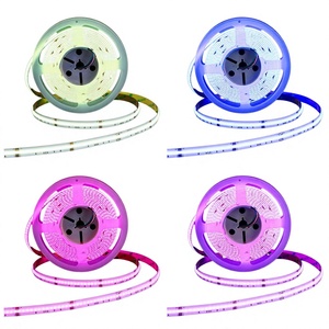 ผู้ผลิตไฟ LED แบบ COB 24V 5 เมตร แบบยืดหยุ่น แสงสีขาวโทนเย็นและโทนอุ่น สำหรับไฟแบ็คไลท์ทีวี ไฟตกแต่งคอมพิวเตอร์สำหรับเล่นเกม ไฟตกแต่งอัจฉริยะแบบ COB LED - Product Image 1