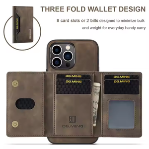 Lederen Telefoonhoesjes Magnetische Kaarthouder Portemonnee Mobiele Telefoonhoesjes Voor Samsung Voor <span class=keywords><strong>iPhone</strong></span> 11 <span class=keywords><strong>12</strong></span> 13 14 15 16 Pro Max - Product Image 5