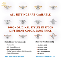 Bague de fiançailles personnalisée en or véritable 10k 14k 18k avec diamant de laboratoire certifié IGI VVS, bague en diamant poire Toi et Moi