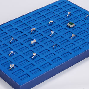 Fanxi Super PU หนังไมโครไฟเบอร์เครื่องประดับแสดงถาดร้อยแสดงแหวน - Product Image 5