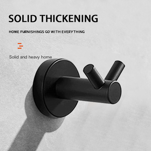 Khăn tắm móc ODM trên cửa móc áo gương kim loại tường mờ màu đen Caddy mướp giữ chìa khóa vòi hoa sen móc hút cup - Product Image 4