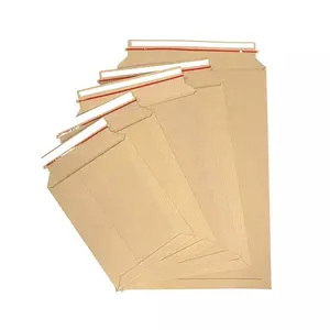 Жесткие и прочные перерабатываемые крафт-бумаги, сделанные на заказ гофрированные картонные конверты, конверты для книг