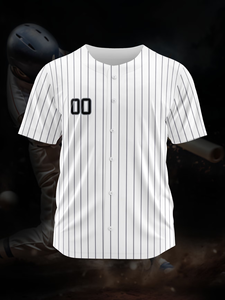 Jersey Bisbol Cetak Tim Kustom Pola 3D Sublimasi Seragam Softball Kancing Cepat Kering Pendek Musim Panas Pria Wanita - Product Image 5