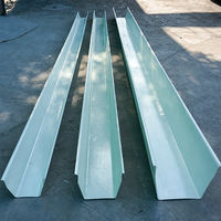 Gouttière en PRV durable, en plastique renforcé de fibres de verre de pointe, très résistante, anti-corrosion, ignifuge et résistante à la chaleur pour drainage de toiture