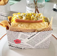 Boîte d'emballage Bento Sandwich Toast petit déjeuner boîte avec couvercle de haute qualité