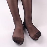 Chaussettes en nylon tricoté transparentes et écologiques pour femmes, bas cuissardes, noir et blanc unis