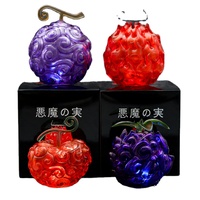 Lot de 4 figurines lumineuses en PVC One Piece, modèle de collection, idéal pour les cadeaux