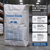 Sacs en PE avec valve anti-fuite 25 kg, taille personnalisée, haute résistance à la déchirure, sacs en plastique pour dioxyde de titane