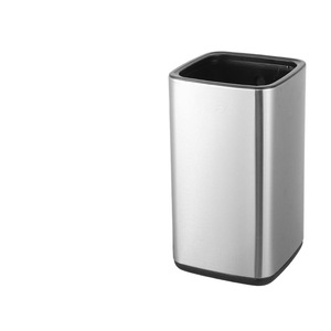 Poubelle carrée double couche en acier inoxydable pour salle de bain, toilettes, salon, chambre, cuisine, minimaliste et luxueuse - Product Image 1