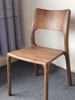 Chaise de salle à manger en bois massif de noyer noir nord-américain, style nordique moderne, avec dossier, meubles de salle à manger pour la maison, en provenance de Chine