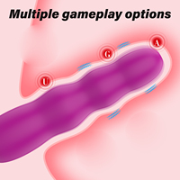 Vibrateur G-Spot ondulé, 10 modes de vibration, silicone, rechargeable par USB, résistant à l'eau, masseur, OEM, ODM, logo personnalisé
