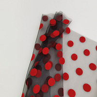 Textile suisse polka dot flocage motif imprimé tulle maille tissu pour robe