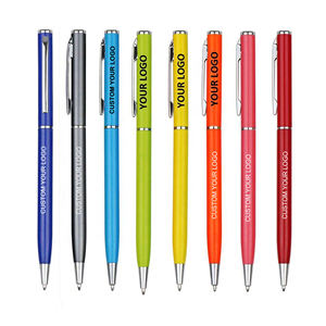 Regalos Promocionales Publicitarios, Bolígrafos Metálicos al por Mayor, Personalización con Logotipo, Bolígrafo Delgado Giratorio, Publicidad Empresarial - Product Image 1