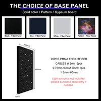 Panneaux acoustiques décoratifs de luxe pour plafond, éclairage étoilé RGB chaud pour hôtel 5 étoiles, cinéma privé, complexe hôtelier, éclairage à fibre optique