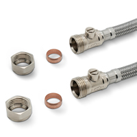 Fabrication tuyau flexible avec isolation laiton écrou longs roseaux tuyau robinet connecteur tuyau 15mm * 1/2 pouce filetage femelle