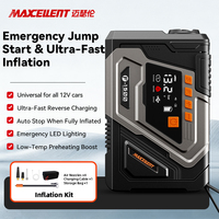 Battery Booster Pack Start 3000A 2300mAh Lithium Iron Phosphate 12V Discharge Portable 150PSI Tire Inflators Jump Starter Air