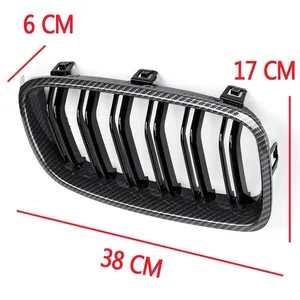 กระจังหน้าคาร์บอนแบบคู่ 1 คู่ สำหรับ BMW ซีรีส์ 3 F30/31 ปี 12-18 อุปกรณ์ตกแต่งรถยนต์ - Product Image 5