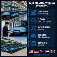 Voiturette de golf 6 places avec moteur AC 4 kW, autonomie de 80 à 100 km, capacité de montée de 25 %, véhicule pour attractions touristiques