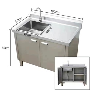 Mesa de trabajo comercial profesional del <span class=keywords><strong>fregadero</strong></span> de cocina del acero inoxidable 304 con el cajón y el estante - Product Image 2